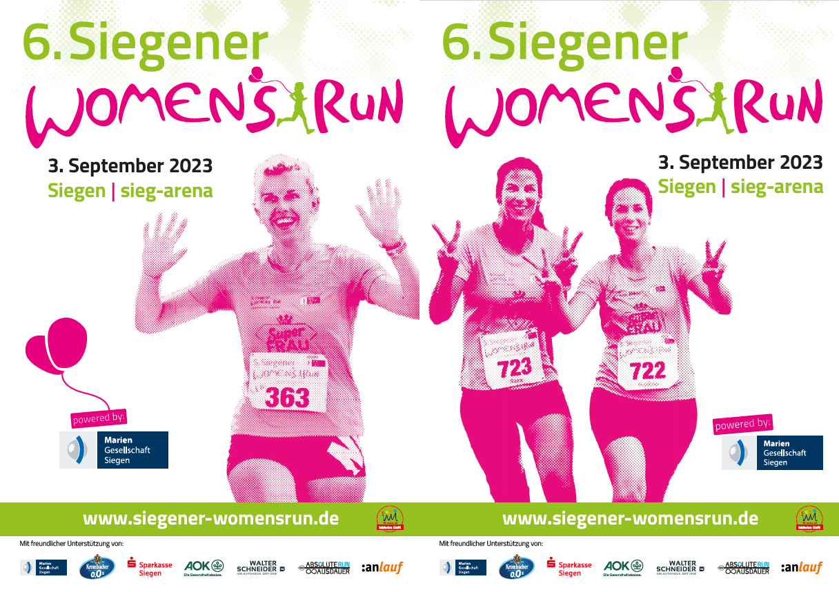 Flyer und Poster zum 6. Siegener Women’s Run